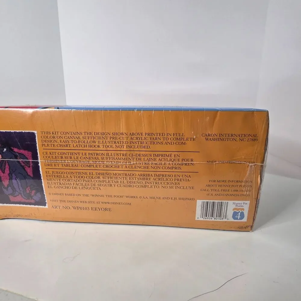 Disney Winnie the Pooh Eeyore Latch Hook Rug Kit 20x30 Caron Sealed WP0103